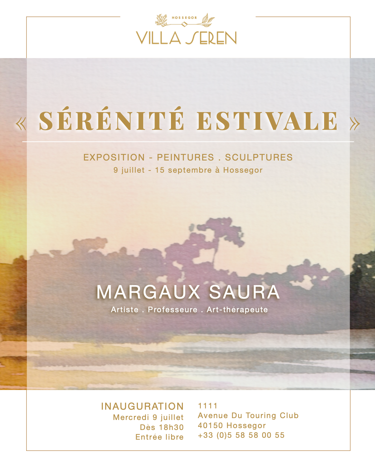 Exposition peintures sculptures Villa Seren Hossegor