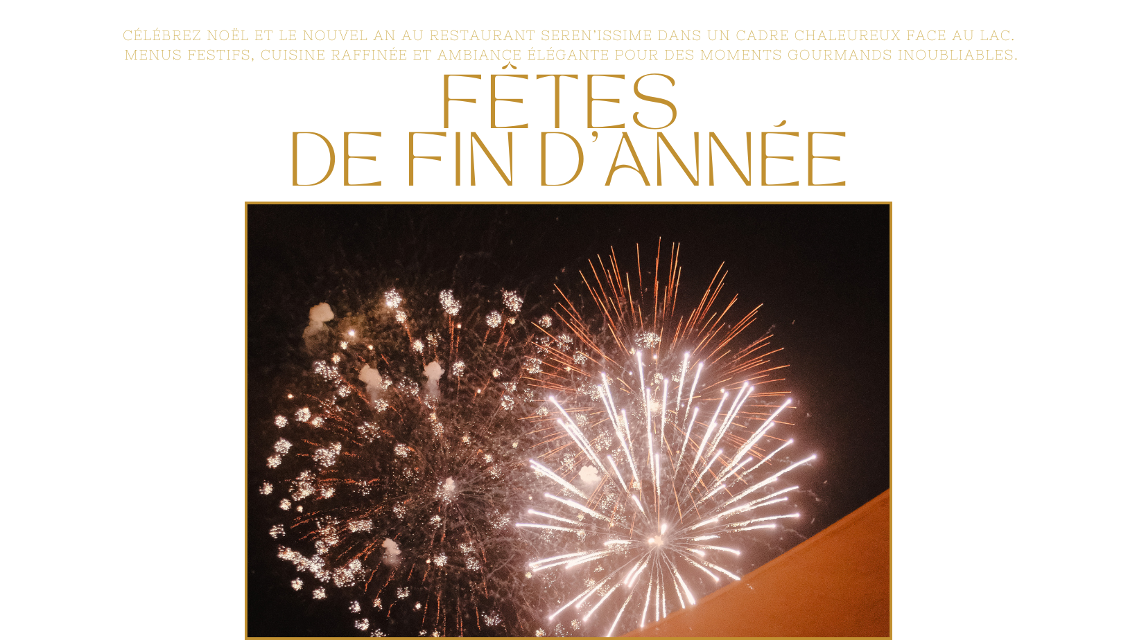 menus des fêtes de fin d'année