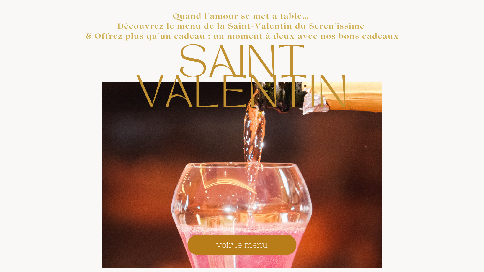 Saint-Valentin - Menu