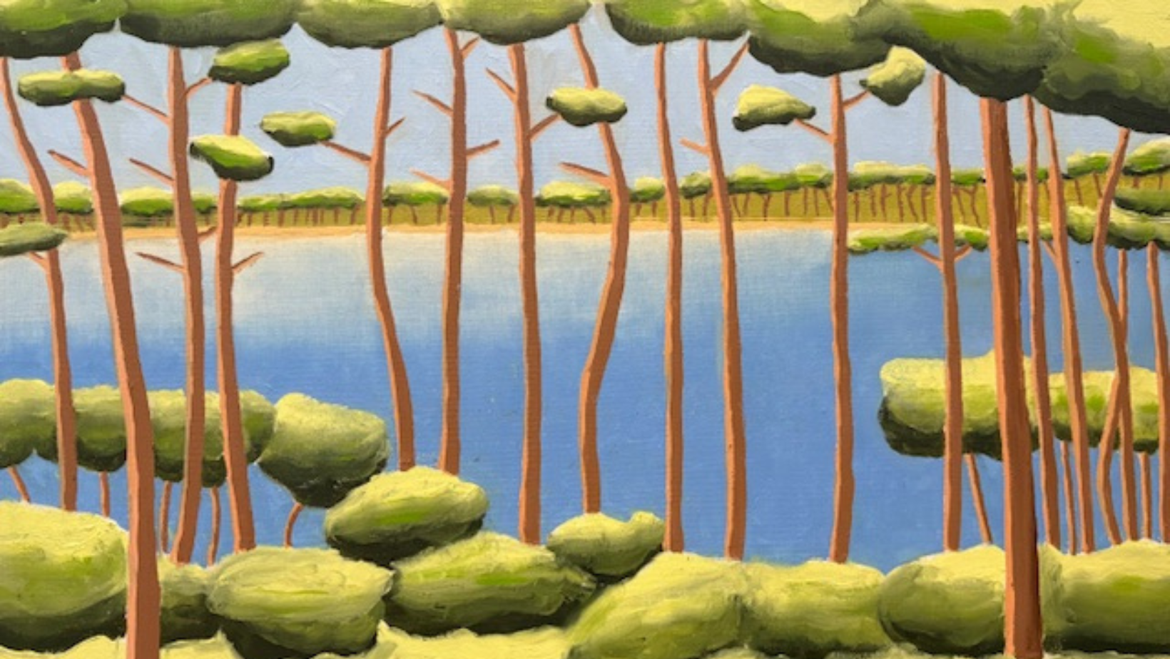 Peinture forêt landaise - Jean-Louis Longuefosse